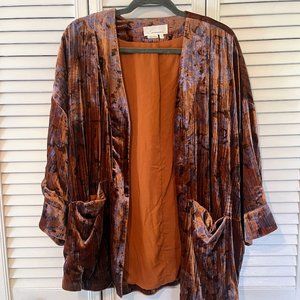 Anthropologie Esme Velvet Kimono Jacket